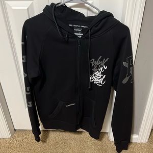 Flag nor fail black full zip up